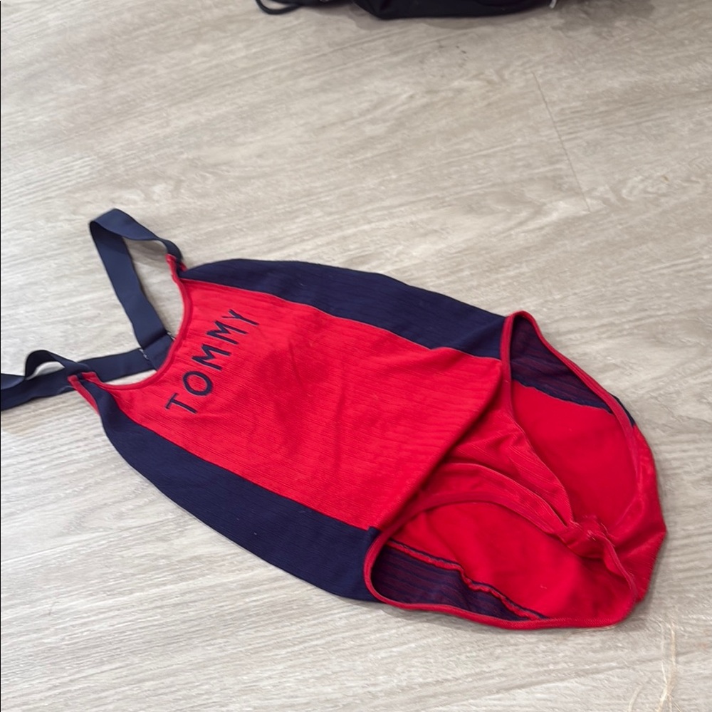 Tommy Hilfiger Red and Navy Swimsuit